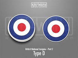 Kitsworld SAV Sticker - British National Insignia -  Type D W:100mm x H:100mm 